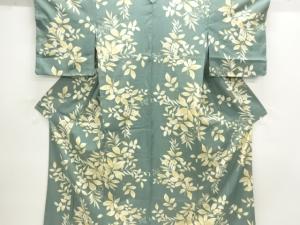 未使用品　枝葉模様小紋着物